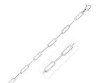 14K White Gold Wide Paperclip Chain (6.10 mm)