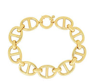 14k Yellow Gold High Polish Mariner Link Bracelet  (13.80 mm)