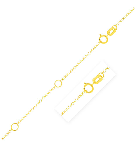 Double Extendable Piatto Chain in 14k Yellow Gold (1.30 mm)