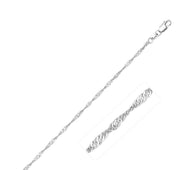 14k White Gold Singapore Chain (1.30 mm)