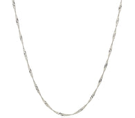 14k White Gold Singapore Chain (1.30 mm)