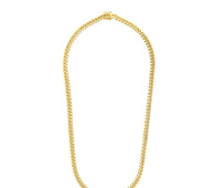 14k Yellow Gold Semi Solid Miami Cuban Chain (6.60 mm)