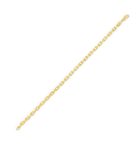 14k Yellow Gold French Cable Chain Bracelet  (3.60 mm)