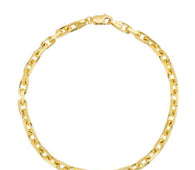 14k Yellow Gold French Cable Chain Bracelet  (3.60 mm)