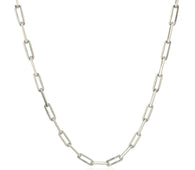 18K White Gold Paperclip Chain (2.50 mm)