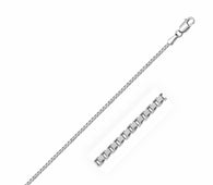 18k White Gold Classic Box Chain (1.40 mm)