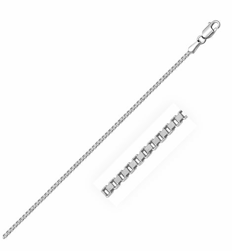 18k White Gold Classic Box Chain (1.40 mm)