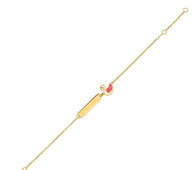 14k Yellow Gold Swan Childrens Bracelet (1.00 mm)