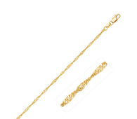 14k Yellow Gold Singapore Chain (1.30 mm)