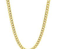 14k Yellow Gold Semi Solid Miami Cuban Chain (4.50 mm)