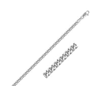 14K White Gold Gourmette Chain (2.80 mm)