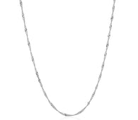 10k White Gold Singapore Chain(1.50 mm)