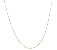 14k Rose Gold Diamond Cut Cable Link Chain (0.68 mm)