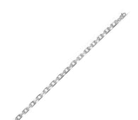 14k White Gold French Cable Link Chain (4.80 mm)