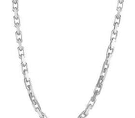 14k White Gold French Cable Link Chain (4.80 mm)