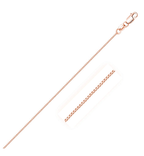 14k Rose Gold Classic Box Chain (0.60 mm)