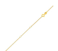 Double Extendable Diamond Cut Cable Chain in Yellow Gold (0.68 mm)