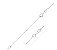 Double Extendable Box Chain in 14k White Gold (0.51 mm)