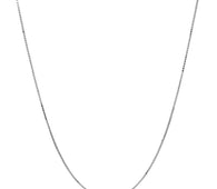 Double Extendable Box Chain in 14k White Gold (0.51 mm)