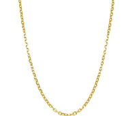 18k Yellow Gold Diamond Cut Cable Link Chain (1.90 mm)