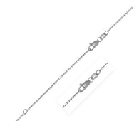 Extendable Cable Chain in 14k White Gold (1.10 mm)