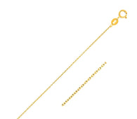 14k Yellow Gold Oval Cable Link Chain (0.97 mm)