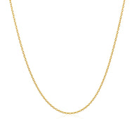 14k Yellow Gold Oval Cable Link Chain (0.97 mm)