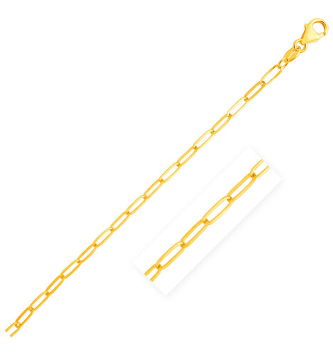 14K Yellow Gold Paperclip Chain (3.50 mm)