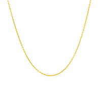 14k Yellow Gold Round Cable Link Chain (1.10 mm)