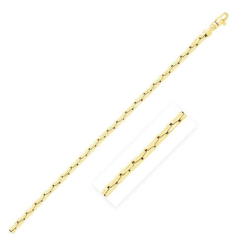 14k Yellow Gold High Polish Compressed Cable Link Chain (4.50 mm)