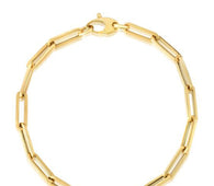 10K Yellow Gold Lite Paperclip Bracelet  (4.20 mm)