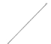 14k White Gold French Cable Link Chain (2.50 mm)