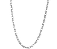 14k White Gold French Cable Link Chain (2.50 mm)