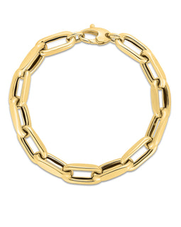 14k Yellow Gold French Cable Link Bracelet  (9.00 mm)