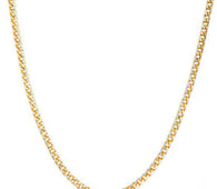 14k Yellow Gold Round Pave Franco Chain (4.00 mm)