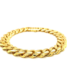 14k Yellow Gold Polished Curb Chain Bracelet (11.50 mm)