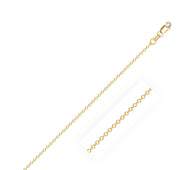 10k Yellow Gold Diamond Cut Cable Link Chain (0.87 mm)