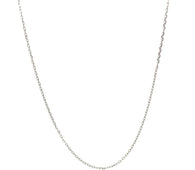 10k White Diamond Cut Cable Link Chain (0.87 mm)