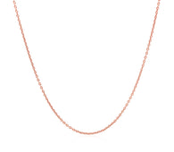 14k Pink Gold Round Cable Link Chain (1.10 mm)