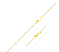 Extendable Cable Chain in 10k Yellow Gold (0.87 mm)