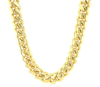 14k Yellow Gold Classic Miami Cuban Solid Chain (9.20 mm)