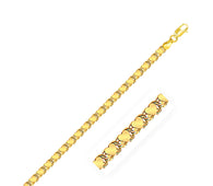 3.3mm 14k Yellow Gold Heart Bracelet