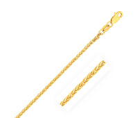 14k 1.8mm Yellow Gold Square Wheat Chain