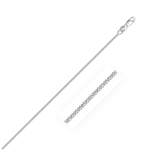 14k White Gold Gourmette Chain 1.5mm