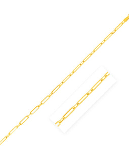 14k Yellow Gold Alternating Paperclip Chain (2.8mm)