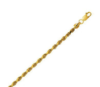 Lite Rope Chain Bracelet in 10k Yellow Gold (3.2 mm)