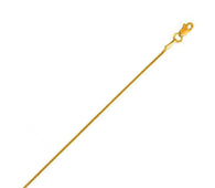 14k Yellow Gold Round Wheat Chain 0.80mm