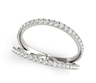 14k White Gold Diamond Split Band Ring (1/4 cttw)