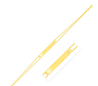 14K Yellow Gold Engravable Bar Bracelet with Diamond