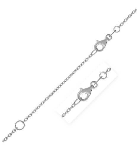 Extendable Cable Chain in 14k White Gold (1.5mm)